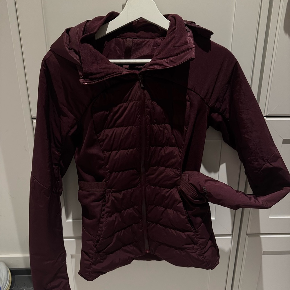 Women's lululemon Burgundy Down for it all Jacket